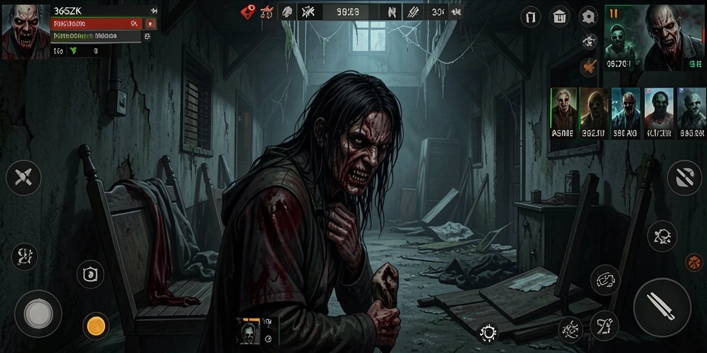 Tampilan gameplay menakutkan dalam 365ZK yang penuh dengan ketegangan.