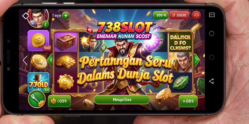 Screenshot gameplay <strong>738SLOT</strong> menampilkan pertarungan seru antara karakter.