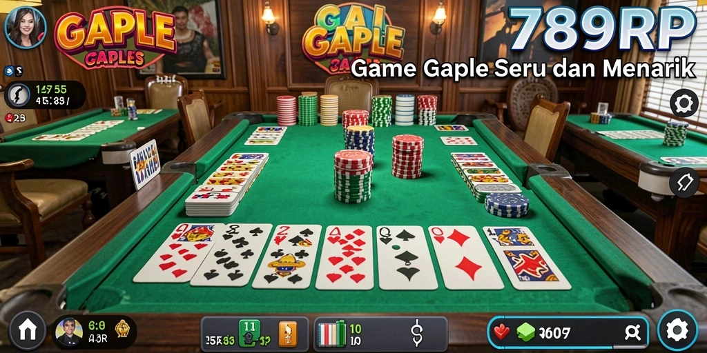 Tampilan gameplay menarik dari Gaple di 789RP.