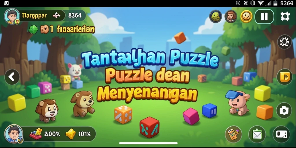 Screenshot gameplay <strong>8364</strong> menunjukkan tantangan seru dari puzzle yang harus diselesaikan.