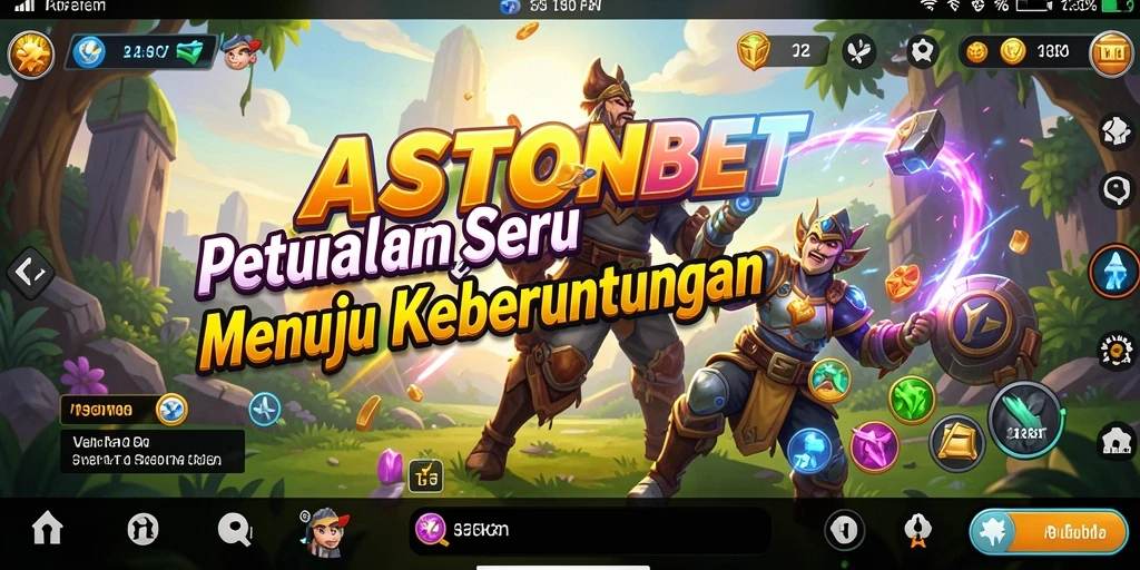Tampilan screenshot game ASTONBET yang menunjukkan petualangan seru.