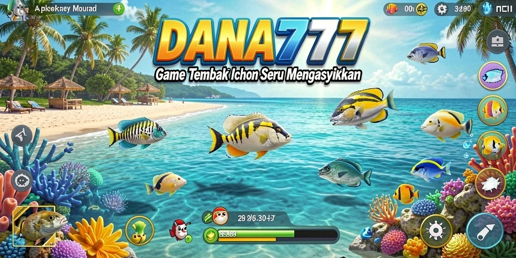 Screenshot gameplay DANA777 menampilkan keseruan menangkap ikan.