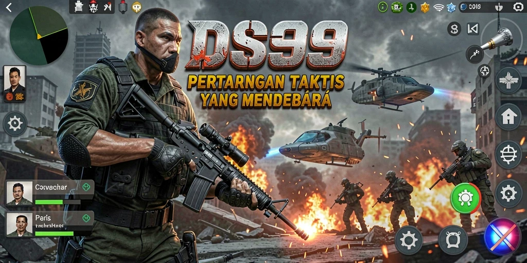 Tangkapan layar menunjukkan aksi mendebarkan dalam gameplay DS99.