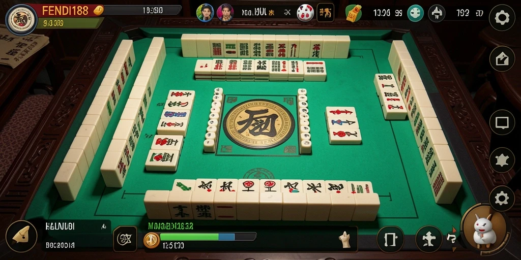 Screenshot FENDI188 memperlihatkan aksi seru permainan Mahjong.