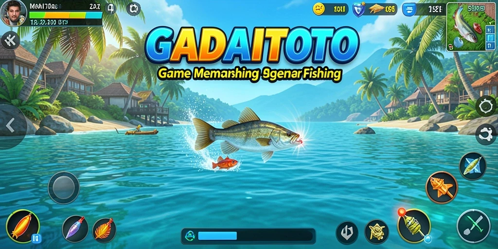 Tampilan gameplay GADAITOTO yang menarik saat memancing.