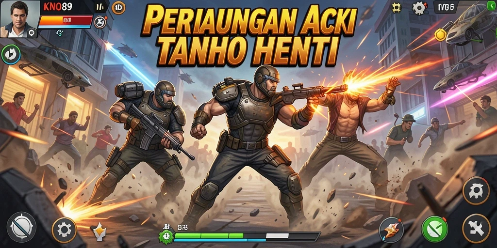 Tangkapan layar gameplay KNO89 menampilkan aksi pertarungan yang seru.