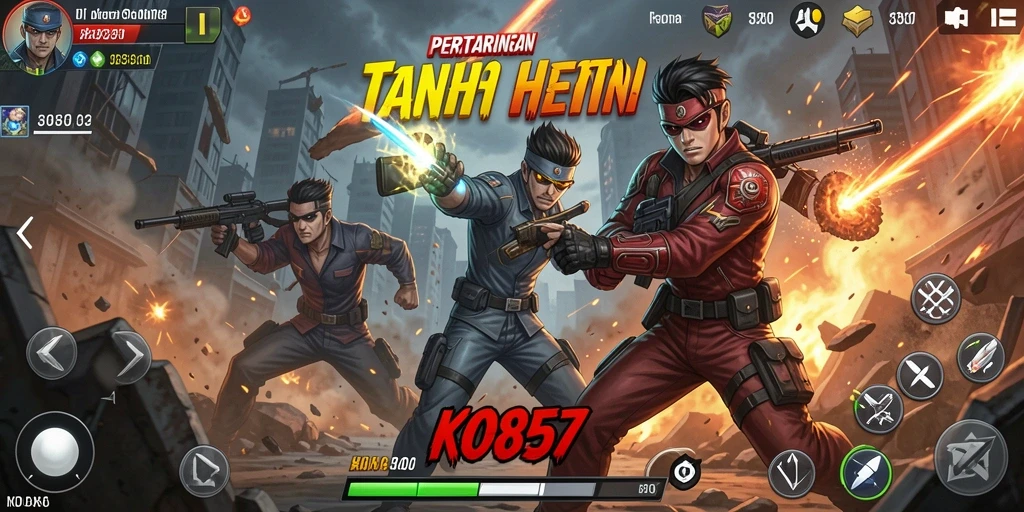 Menampilkan aksi seru dari gameplay KO857.