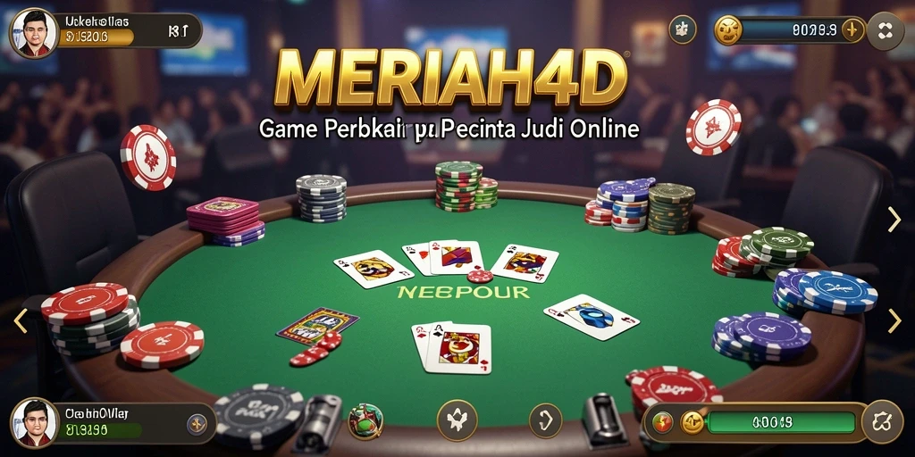 Tangkapan layar MERIAH4D menunjukkan gameplay poker yang mendebarkan.