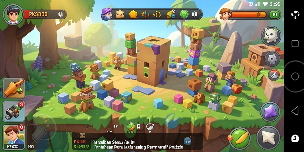 Tampilan gameplay PK95 dengan berbagai tantangan Puzzle menakjubkan.