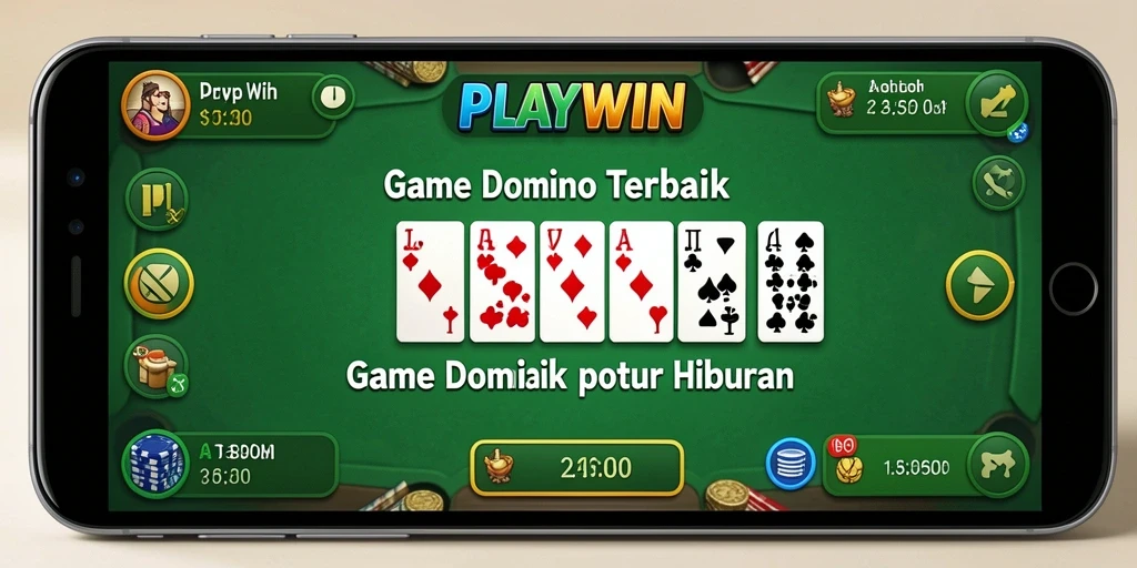 Tampilan gameplay Domino yang seru dan interaktif di PLAYWIN.
