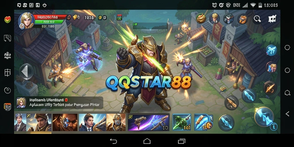 Tampilan antarmuka QQSTAR88 yang intuitif dan mudah dipahami.
