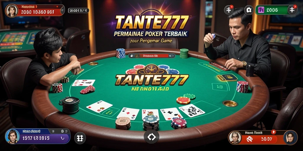 Tampilan gameplay TANTE777 menampilkan momen seru poker.