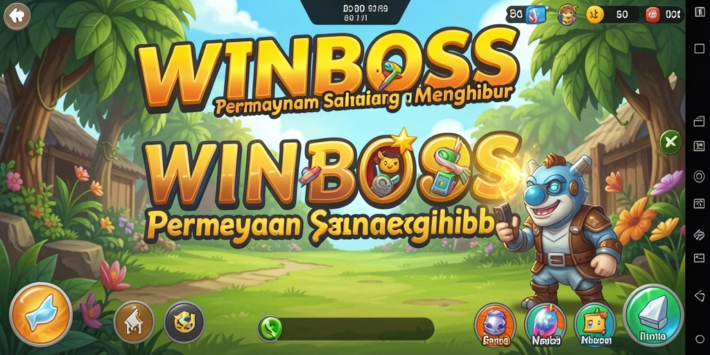 Tangkapan layar utama menunjukkan gameplay santai WINBOSS yang menyenangkan.